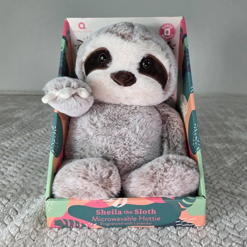 Aroma Home Sheila the Sloth Microwavable Hottie Lavender Scented Plush Heat Pad